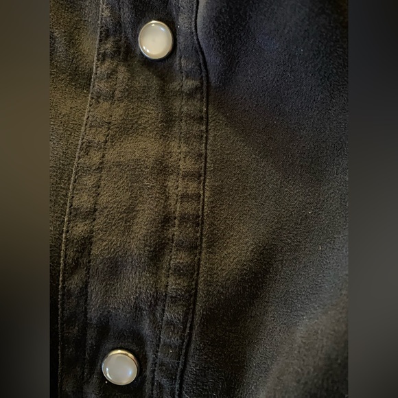 Kenneth Blake London Men’s Black Shirt Pearl-like Snaps Flapped Pockets Size XL - Picture 4 of 8